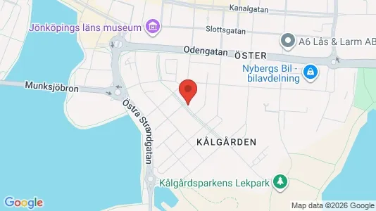 Lägenheter till salu i Jönköping - kort over placeringen