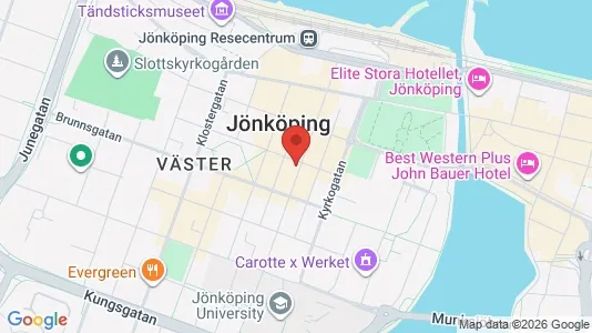 Lägenheter till salu i Jönköping - kort over placeringen