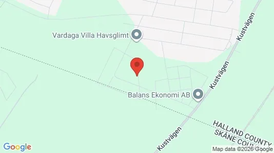 Bostadsrätter till salu i Laholm - kort over placeringen