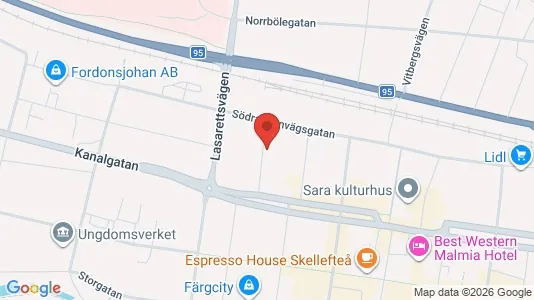 Bostadsrätter till salu i Skellefteå - Bild från Google Street View