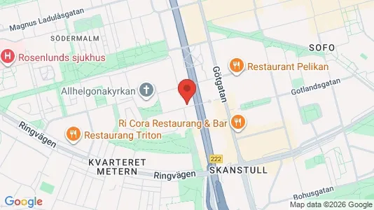 Lägenheter till salu i Södermalm - kort over placeringen