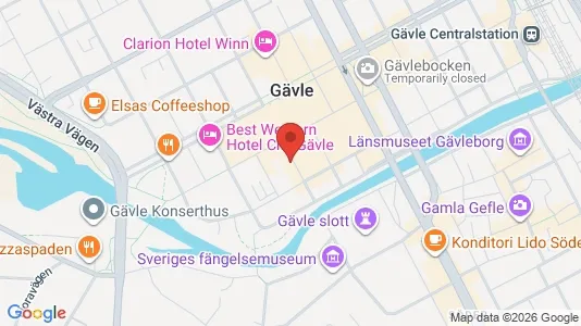 Lägenheter till salu i Gävle - kort over placeringen