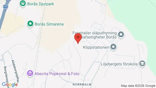 Lägenheter till salu i Borås - kort over placeringen