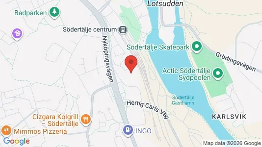Lägenheter till salu i Södertälje - kort over placeringen