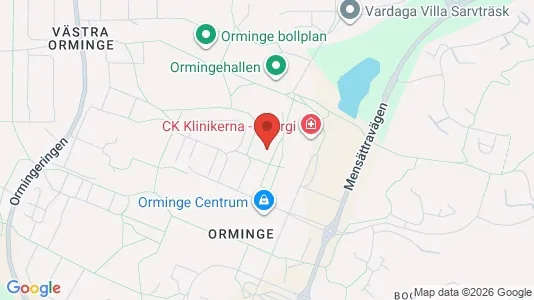 Lägenheter till salu i Nacka - kort over placeringen