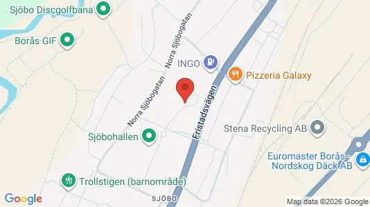 Lägenheter till salu i Borås - kort over placeringen