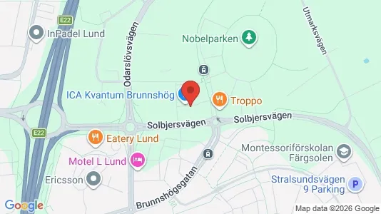 Lägenheter till salu i Lund - kort over placeringen