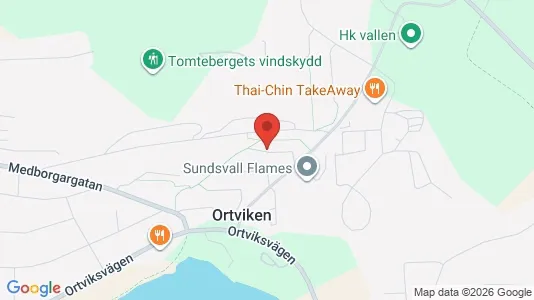 Lägenheter till salu i Sundsvall - kort over placeringen