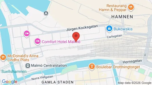 Lägenheter till salu i Malmö Centrum - kort over placeringen