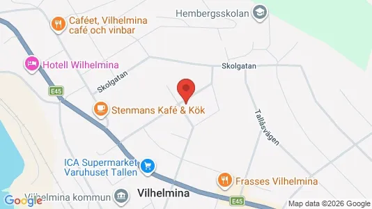 Lägenheter att hyra i Vilhelmina - kort over placeringen