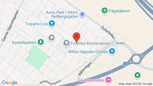 Lägenheter till salu i Uppsala - kort over placeringen