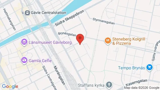 Lägenheter att hyra i Gävle - kort over placeringen