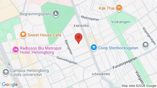 Lägenheter till salu i Helsingborg - kort over placeringen