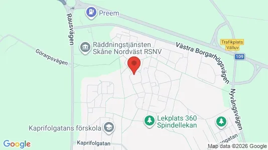 Lägenheter till salu i Helsingborg - kort over placeringen