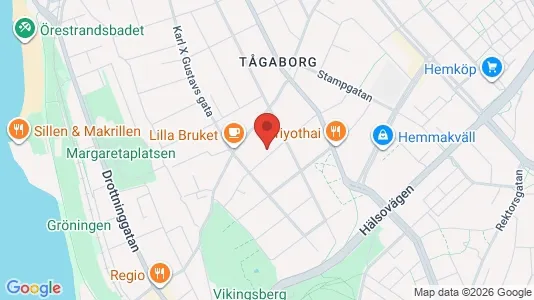 Lägenheter till salu i Helsingborg - kort over placeringen