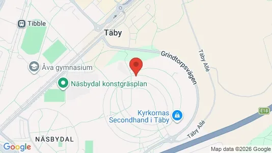 Lägenheter till salu i Täby - kort over placeringen