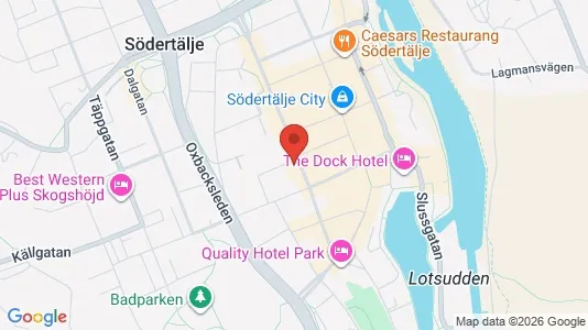 Lägenheter till salu i Södertälje - kort over placeringen