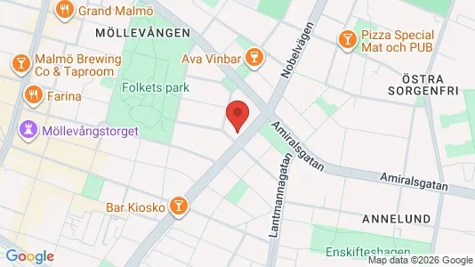 Lägenheter till salu i Malmö Centrum - kort over placeringen