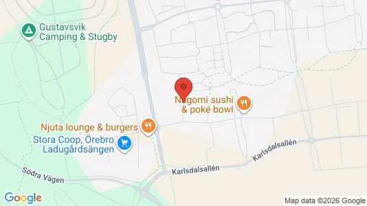 Lägenheter till salu i Örebro - kort over placeringen