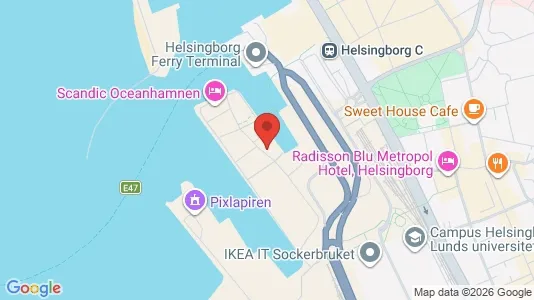 Lägenheter till salu i Helsingborg - kort over placeringen
