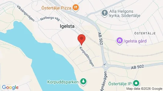 Lägenheter till salu i Södertälje - kort over placeringen