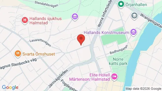 Lägenheter till salu i Halmstad - kort over placeringen