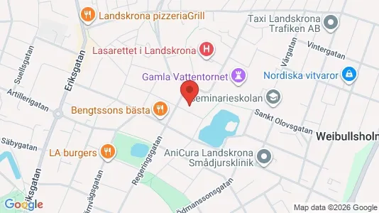 Lägenheter att hyra i Landskrona - kort over placeringen