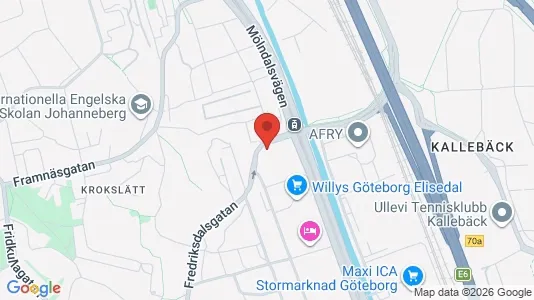 Lägenheter att hyra i Johanneberg - kort over placeringen