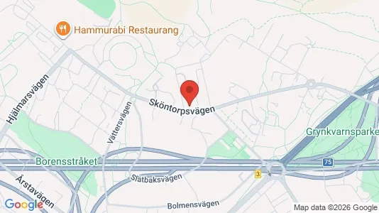 Lägenheter att hyra i Hammarbyhamnen - kort over placeringen