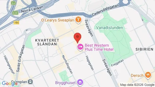 Lägenheter att hyra i Vasastan - kort over placeringen