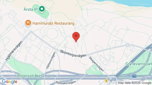 Lägenheter att hyra i Hammarbyhamnen - kort over placeringen