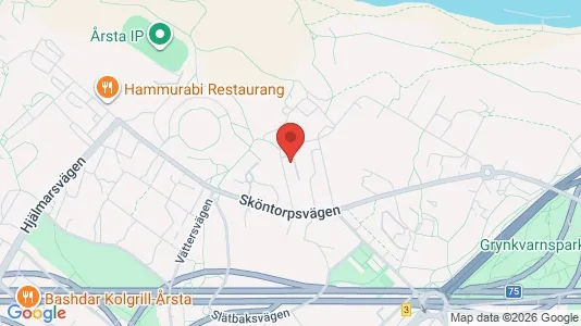 Lägenheter att hyra i Hammarbyhamnen - kort over placeringen