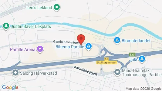 Lägenheter att hyra i Partille - kort over placeringen