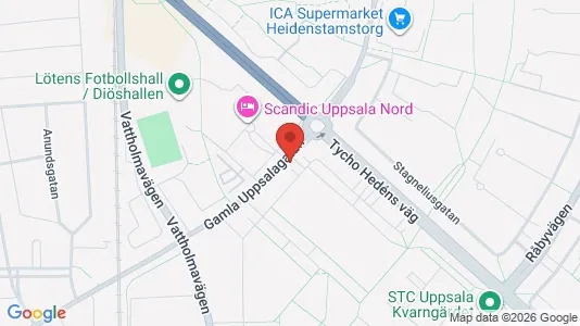 Lägenheter att hyra i Uppsala - kort over placeringen