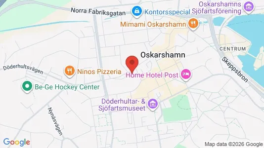 Lägenheter att hyra i Oskarshamn - kort over placeringen