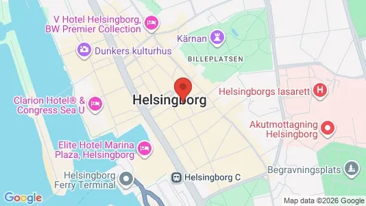 Lägenheter att hyra i Helsingborg - kort over placeringen