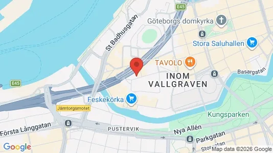 Lägenheter att hyra i Göteborg Centrum - kort over placeringen