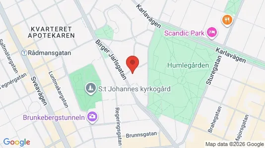 Lägenheter att hyra i Östermalm - kort over placeringen