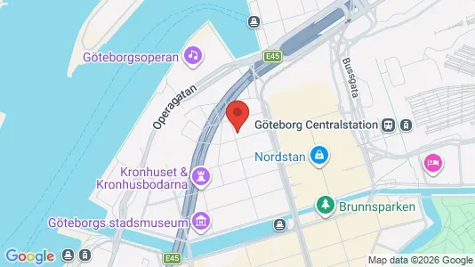 Lägenheter att hyra i Göteborg Centrum - kort over placeringen