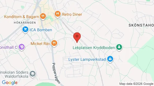 Lägenheter att hyra i Söderort - kort over placeringen