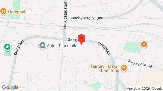 Lägenheter att hyra i Solna - kort over placeringen