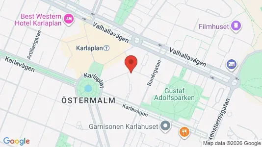 Lägenheter att hyra i Östermalm - kort over placeringen