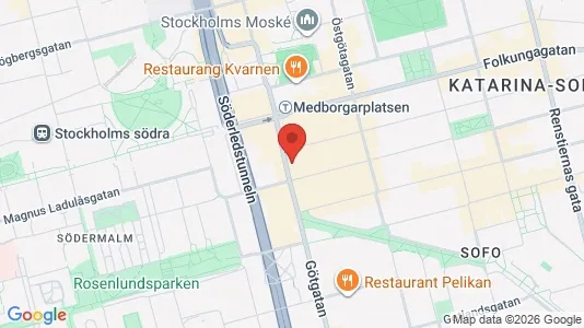 Lägenheter att hyra i Södermalm - kort over placeringen