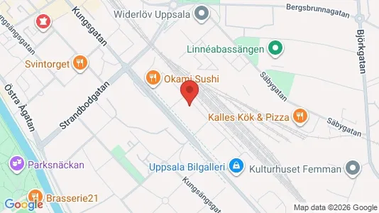 Lägenheter att hyra i Uppsala - kort over placeringen