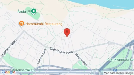 Lägenheter att hyra i Hammarbyhamnen - kort over placeringen