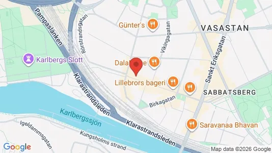 Lägenheter att hyra i Vasastan - kort over placeringen