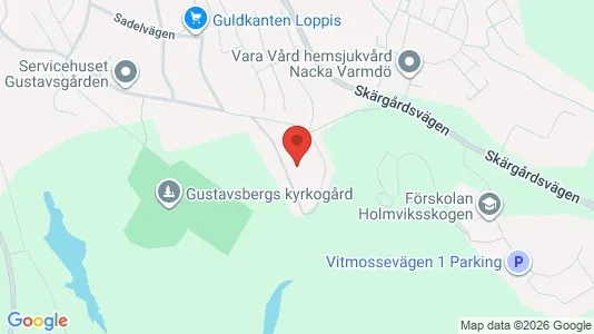 Lägenheter till salu i Värmdö - kort over placeringen