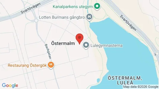 Bostadsrätter till salu i Luleå - kort over placeringen