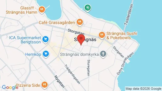Bostadsrätter till salu i Strängnäs - kort over placeringen