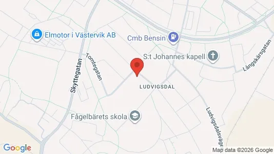 Bostadsrätter till salu i Västervik - kort over placeringen